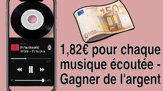 Ce site m'envoie 1,82€ pour chaque musique écoutée - Gagner de l'argent sur Internet