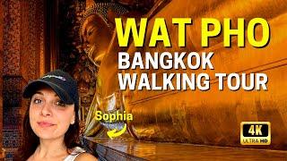 Wat Pho | Bangkok | Walking Tour | Reclining Buddha & Exploring Temple | 4K | Original Sounds