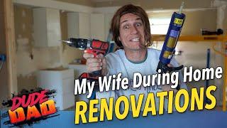 My wife during home renovations