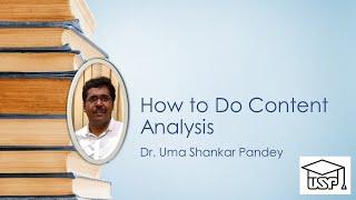 How to do Content Analysis by USP