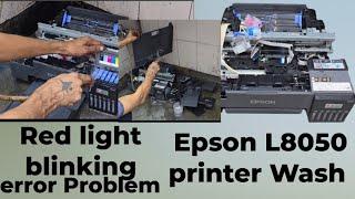 Epson L8050 printer Red Light Bilinking error Problem PVC Card printing Software adhaar PDF Download