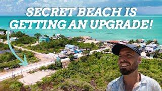 MAJOR Secret Beach Paved Road UPDATE! Ambergris Caye, BELIZE