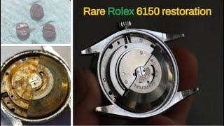 Amateur watchmaking - restoring a rusted Rolex Explorer 6150