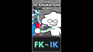 How 3D Animation Works: FK vs. IK #shorts #3d #animation #tutorial