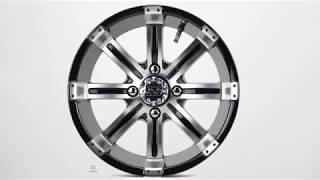 14" Tempest Machined & Black Golf Cart Wheel by Golf Cart King