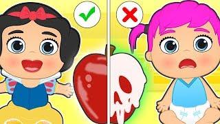 BABY LILY  Dresses up as Princess Snow White | Educational Cartoons