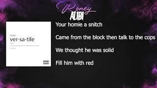 Roney - Alibi (Lyrics Video)