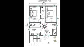 30' x 40' ground floor design | 2bhk home plan | 1200 sqft home design | east facing house plan