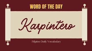 Pronounce and translate "karpintero"