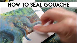 Sealing gouache paintings with wax medium  varnish and protect your gouache sketchbook or artwork