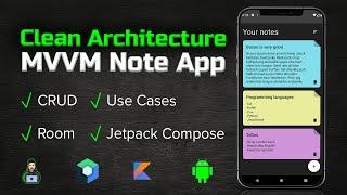 How to Make a Clean Architecture Note App (MVVM / CRUD / Jetpack Compose) - Android Studio Tutorial