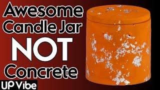 Best Plaster to Make a Candle Jar - Orange Pigment & Silver Foil