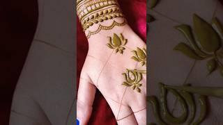 Bold lotus henna design ll lotus flower henna design #youtubeshorts #shortvideo  #shorts