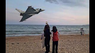 Dusk RAF Typhoon Display Bournemouth Air show Sunset Air Festival