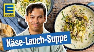 Käse-Lauch-Suppe mit Hackfleisch | Einfaches Suppen-Rezept