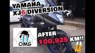 Yamaha XJ6 FZ6R 600 Diversion after 100925 KM! With Two Brothers Racing Full System engine start-up