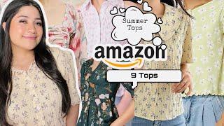 HUGE Amazon Tops  Try-On Haul 2024 | Trendy & Cute  Summer Tops, T-Shirts & More | Renigraphy