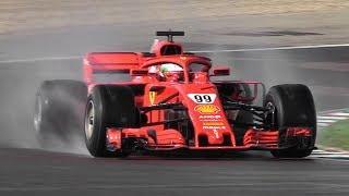 Antonio Giovinazzi Developing 2019 Pirelli F1 Wet Tires w/ a Ferrari SF71H