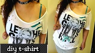 How to make DIY Ripped T-Shirt Tutorial | Milly Moitra Vlogz
