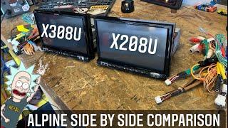 Alpine X308U & X208U side by side comparison for the 13-16 Dash Swaps