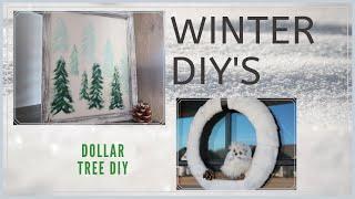 DIY Winter Decor // Dollar Tree DIY // Collab with Coffee With My Sunshine