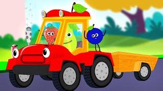 Wheels On The Tractor Go Round And Round, Vehicle Song for Kids