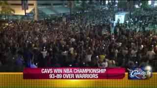 Cleveland reacts to the Cavs winning the NBA Championships