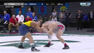 157 LBS: #4 Micah Jordan (OSU) vs. #3 Alec Pantaleo (MICH) | 2018 Big Ten Wrestling Championship