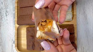 Ice Cream Snikers, Mars, Bounty. Filling platter with Ice Cream #asmr #foryou