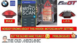 MOTOSCAN APP BMW F800GT TAIL LIGHT TAIL LIGHT FAULT CODE..!  The Old Mechanic solved it