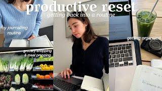 PRODUCTIVE RESET VLOG | deep cleaning, healthy habits & recharging my social battery