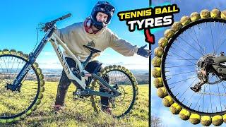 TENNIS BALL TYRES ON MY DOWNHILL BIKE!