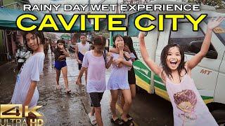 Rain Walk on Streets and Alleys of Cavite City Philippines | A Real Wet Experience [4K]