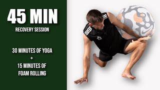 Pro Footballer's Full Yoga and Foam Roll Routine | 30 minute Yoga + 15 minute Foam Roll