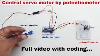 How to Control servo motor by potentiometer,hr robotics