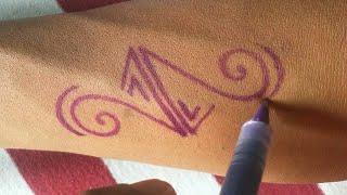 How to make line tattoo || How to draw Simple tattoo || Tattoo kaise banaye || Tattoo Art By Rajan