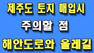 제주도 토지 매입시 주의할 점 올레길과 해안도로