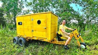 Building an Electric Motorcycle Camper From Scratch - Full Build + Overnight Adventure