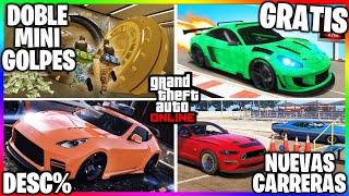 NUEVA ACTUALIZACION! MINI GOLPES al DOBLE! COCHES GRATIS! CARRERAS EPICAS! DESC% BRUTALES GTA Online