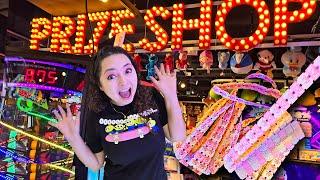 Winning Crazy amount of Tickets to spend in the Prize Shop at the Arcade!