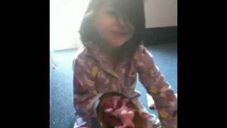 Thalia Skye opening some of her presents on her 3rd bday