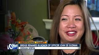 Chula Vista bridge re-named to honor Officer Jonathan De Guzman who was killed in action