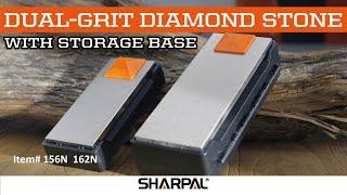 SHARPAL Dual Grit Diamond Sharpening Stone with Storage Base