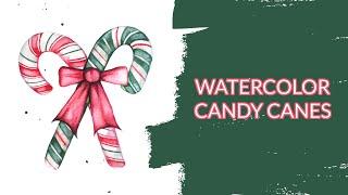 Watercolor Candy Cane Demonstration