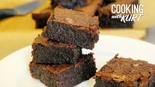 Red Ribbon Fudge Brownies - Moist Rich Chocolate Fudge Bars | Cooking with Kurt