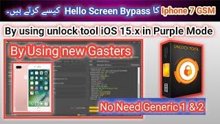 Iphone 7 GSM icloud bypass hello screen done by unlock tool | iOS 15.x | Tech City 2.0 | 2023