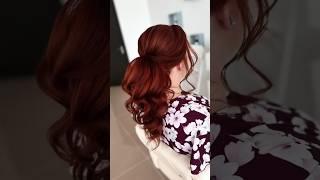 Низкий свадебный хвост.Свадебная прическа / Bridal low ponytail tutorial. Wedding hairstyle.