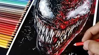 DIBUJANDO A CARNAGE LIBERADO VS VENOM | LET THERE BE CARNAGE | drawing carnage | CunsArt