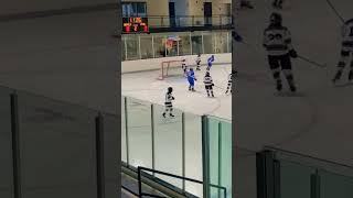 STMA youth hockey scoring a lovely top bins goal 