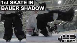 1st skate in Bauer Supreme Shadow goalie set & pads!